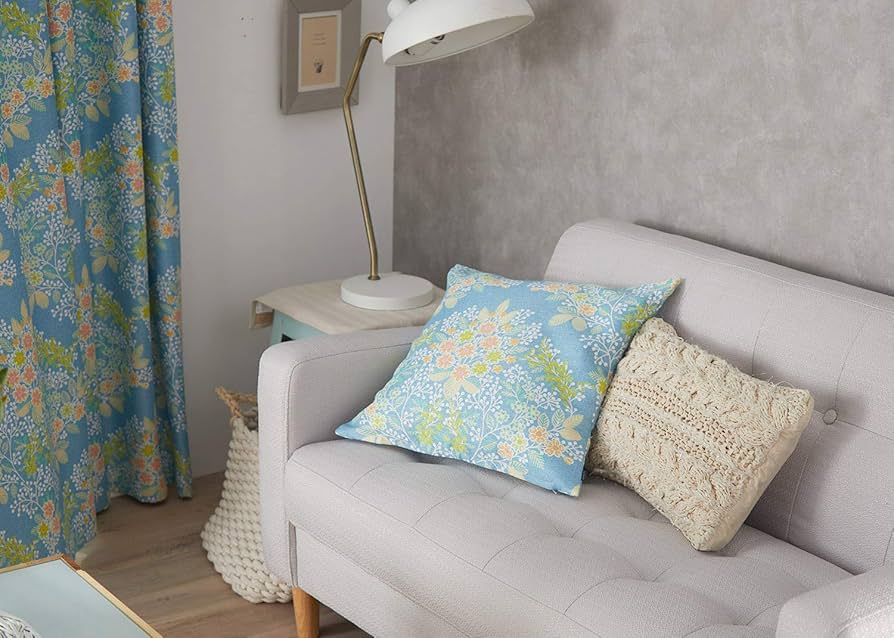 Amazon｜スミノエ(Suminoe) セミオーダーカーテン ブルー 幅